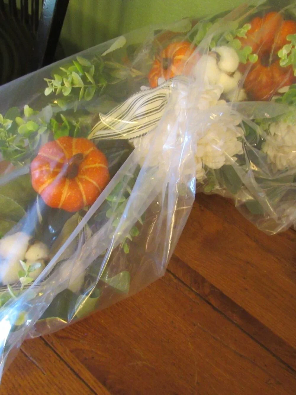 NEW GRANDIN ROAD Exclusive Rare Farmhouse Pumpkin Floral Mantle Swag Garland HTF